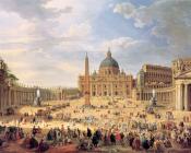 乔万尼保罗帕尼尼 - Departure of Duc de Choiseul from the Piazza di St. Pietro